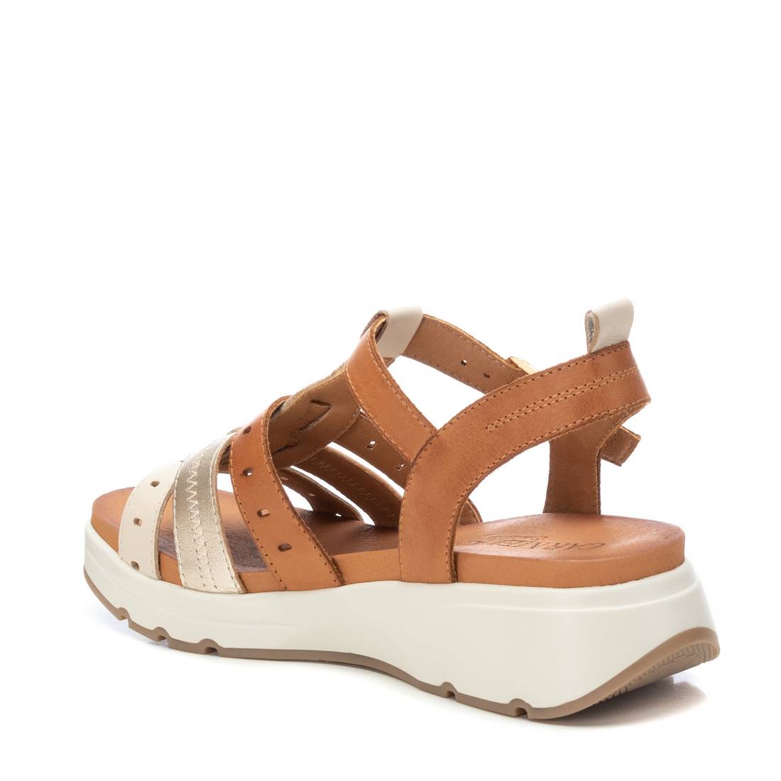 Carmela 16164201 sandales cuir marron talon plat