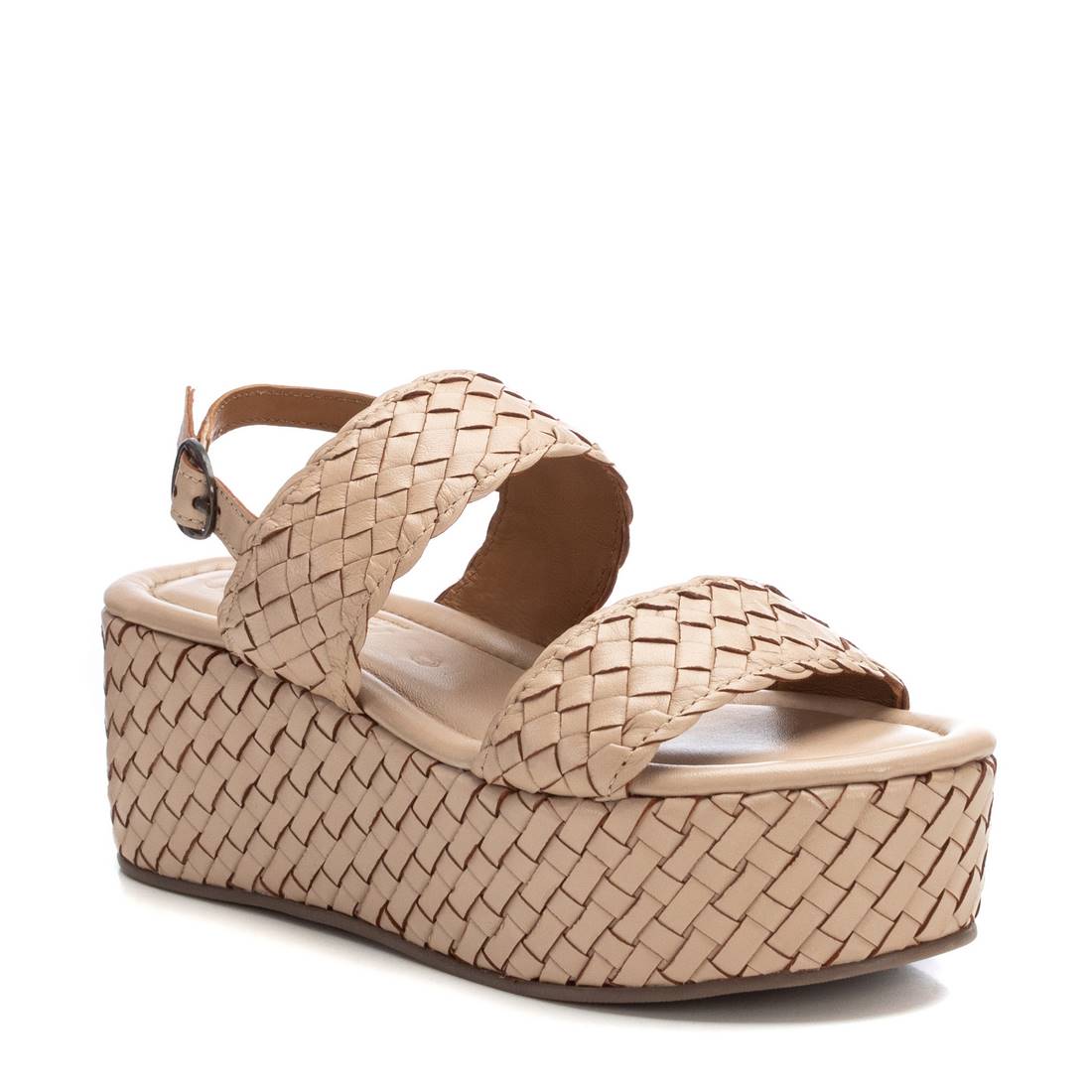 Carmela 16223203 sandales cuir beige compensées