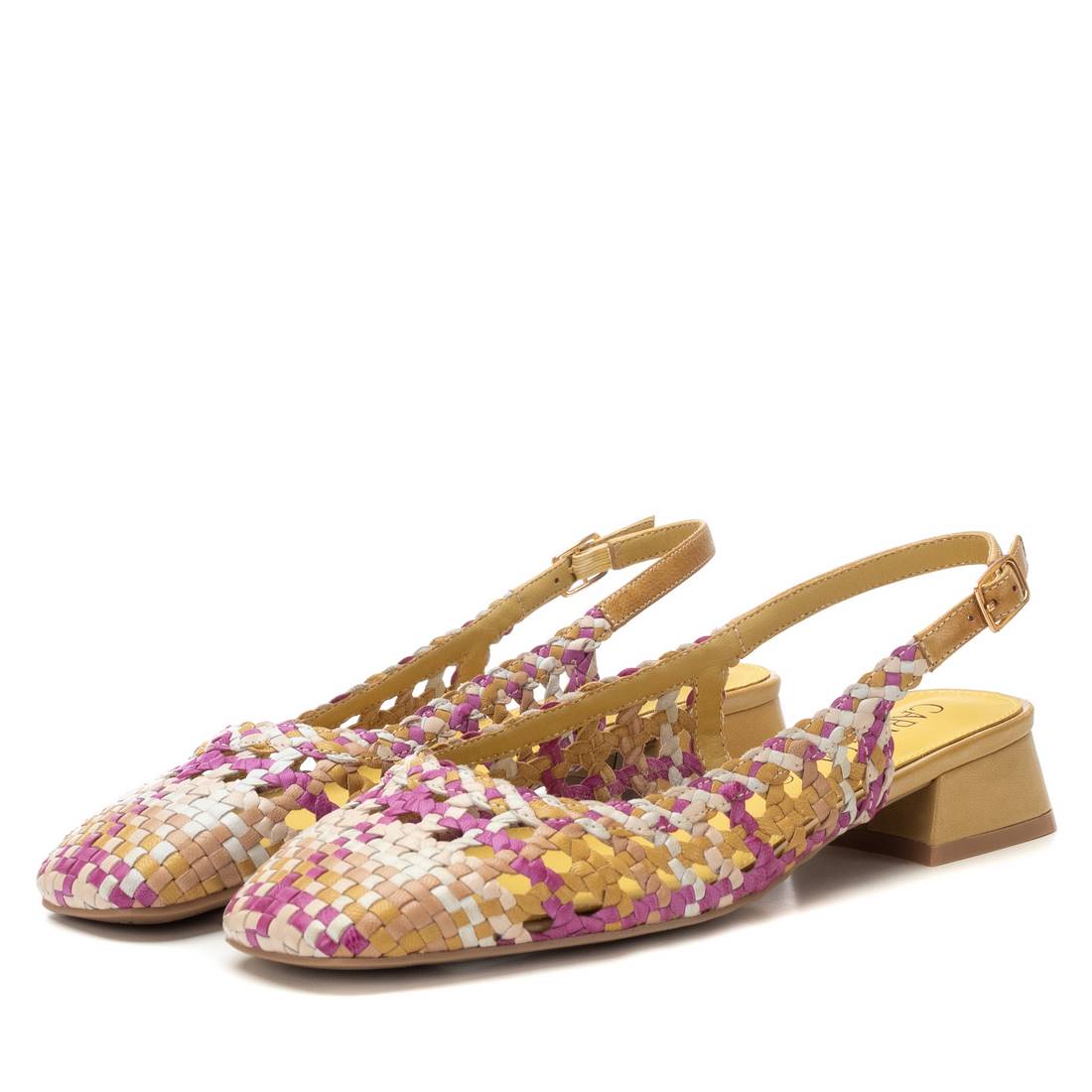 Carmela 16218505 ballerine jaune cuir tressé
