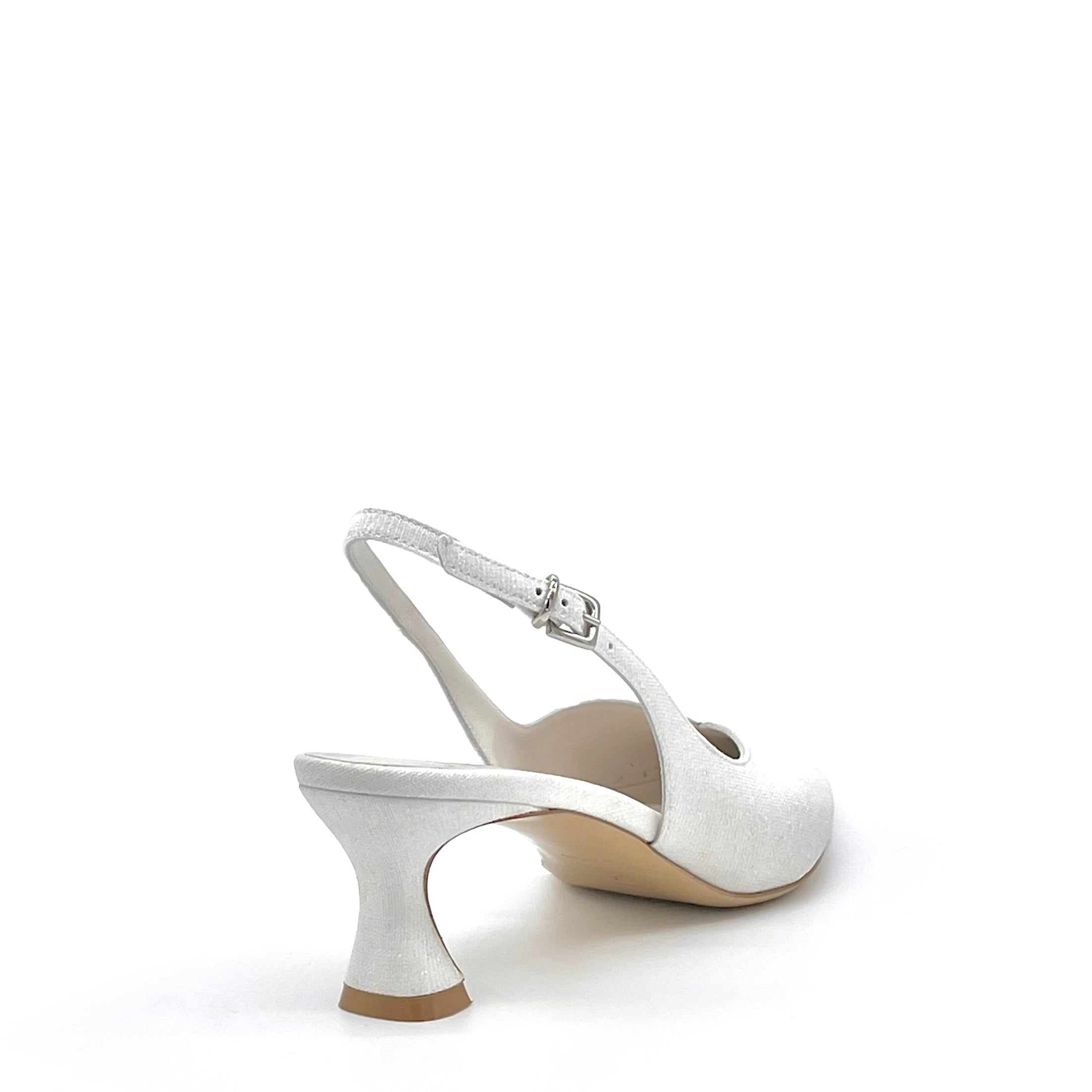 Elata S2440 slingback blanc laminé mariage