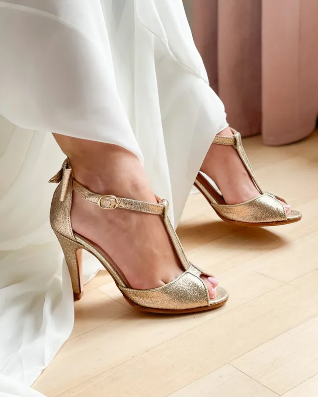 Dessine Moi Un Soulier Charlotte sandale paillette champagne 35-36