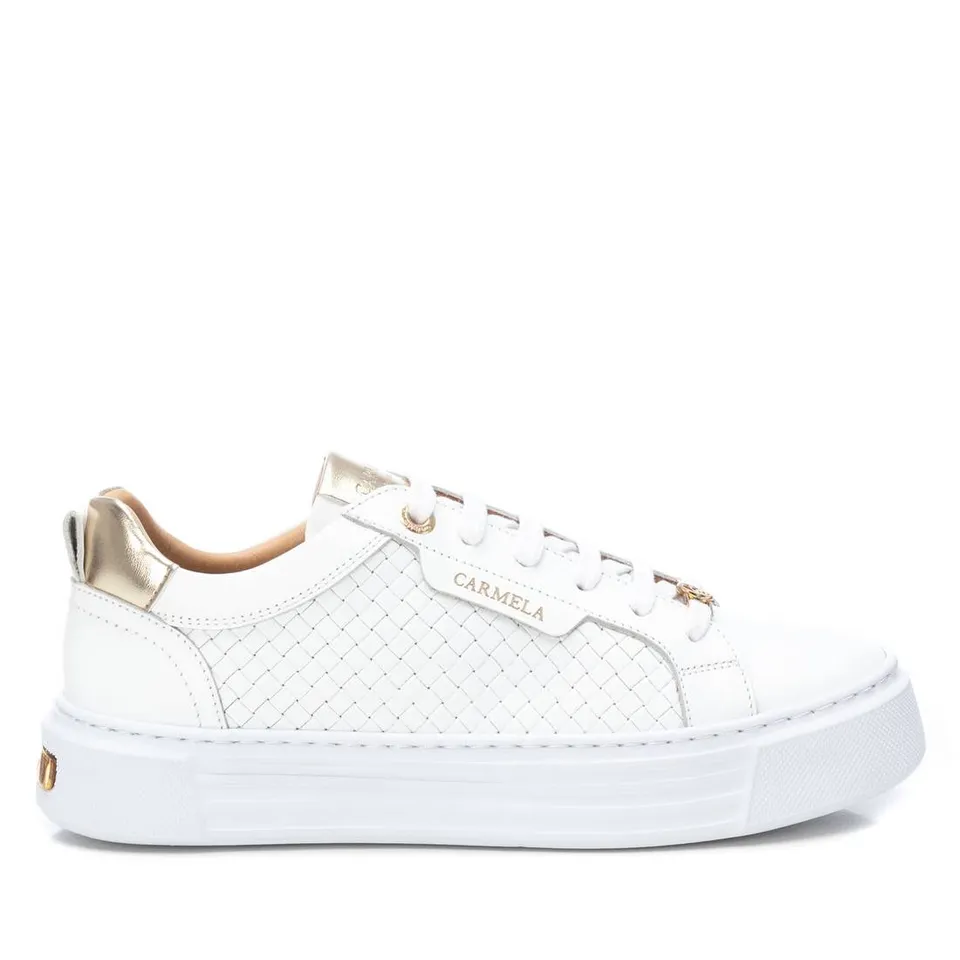Carmela 16131301 sneaker cuir blanc lacets