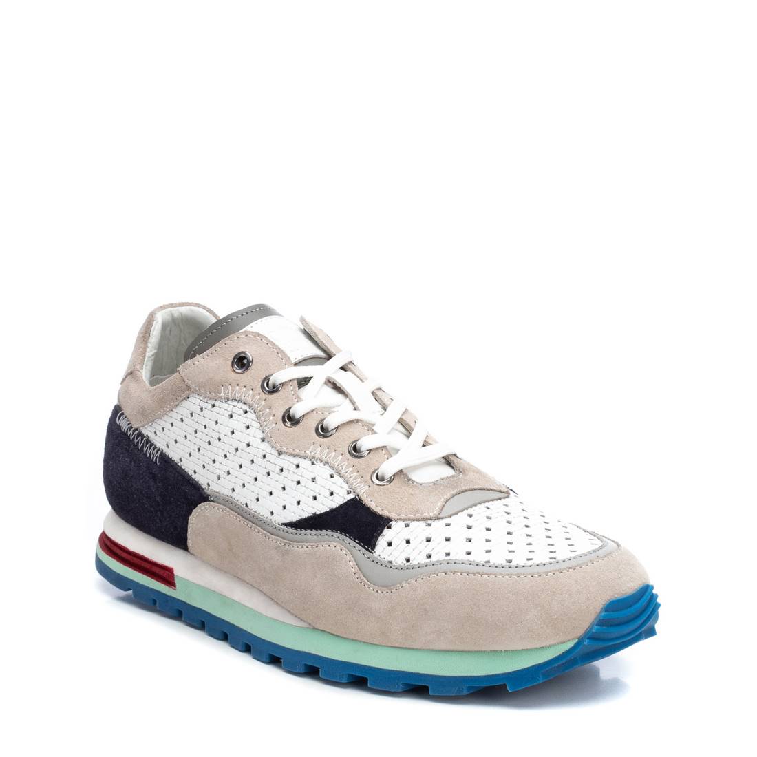 Carmela 16081702 basket homme blanc cuir plat