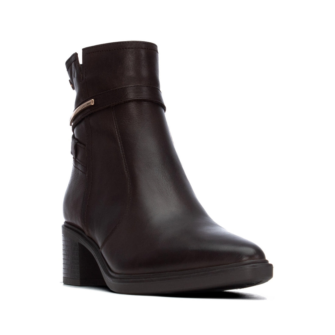 Carmela 16433202 bottine marron cuir talon bas