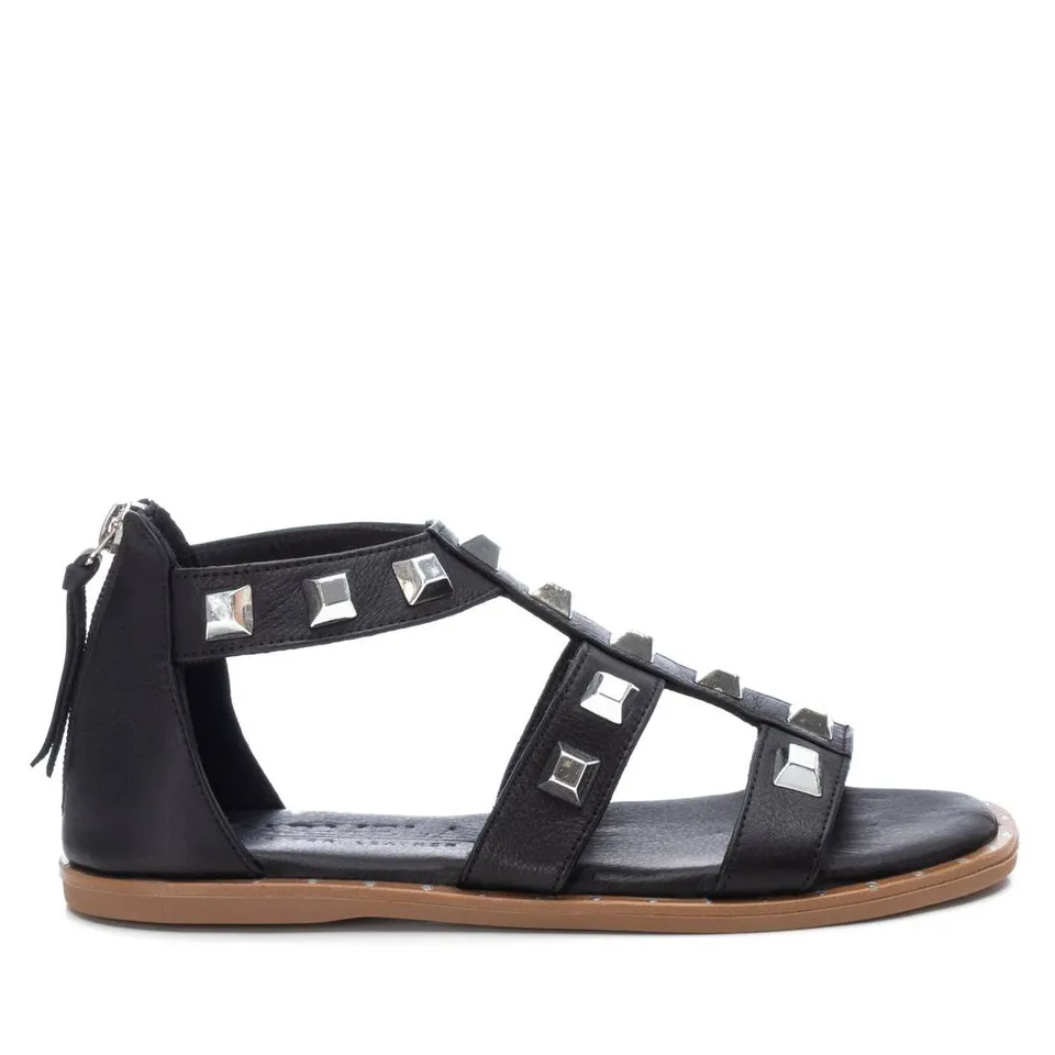 Carmela 160554 16055405 sandale cuir noir plate