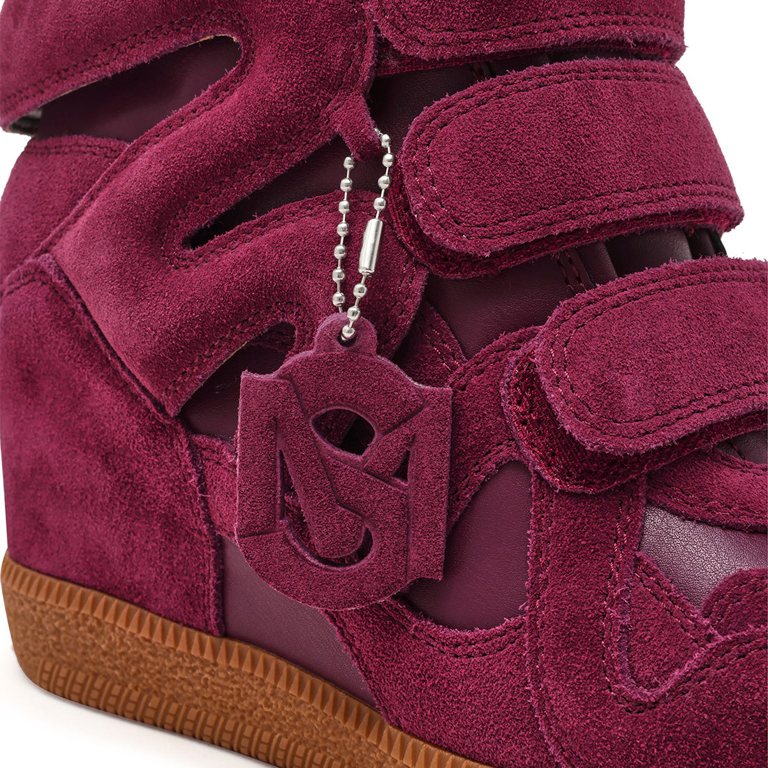 Steve Madden Mavis baskets montantes cerise daim