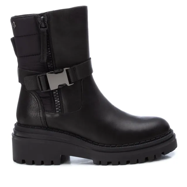 Carmela 16035901 bottine cuir noire motarde