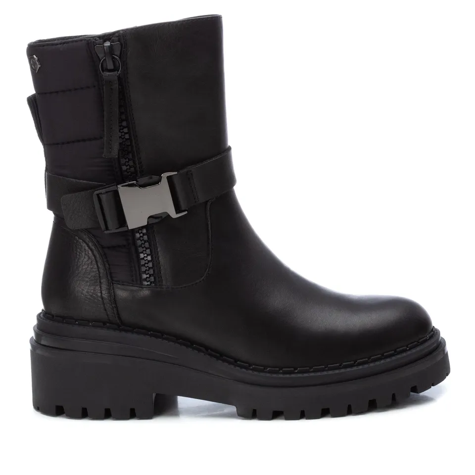Carmela 16035901 bottine cuir noire motarde