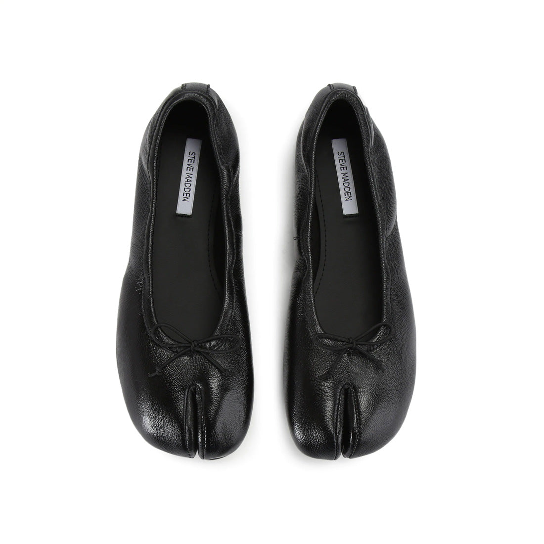 Steve Madden Carin ballerines cuir noir bout découpé