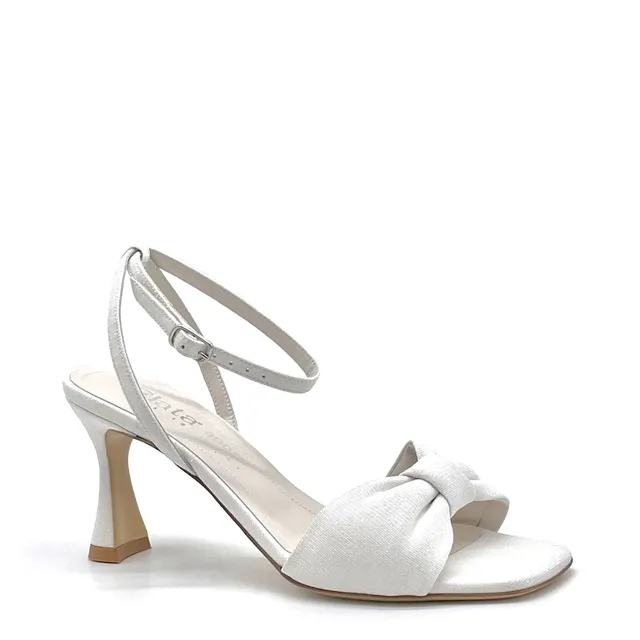 ELATA S2435 sandale blanche talon 7,5 cm
