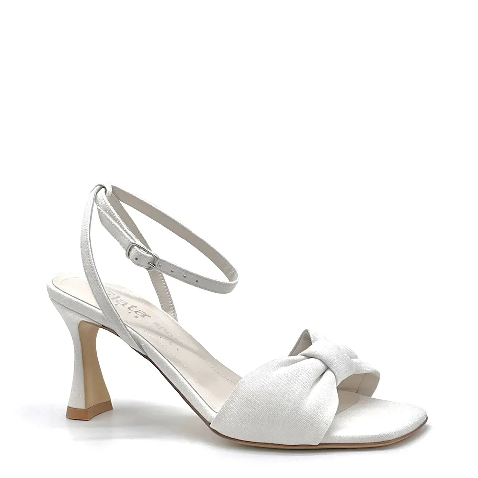 ELATA S2435 sandale blanche talon 7,5 cm