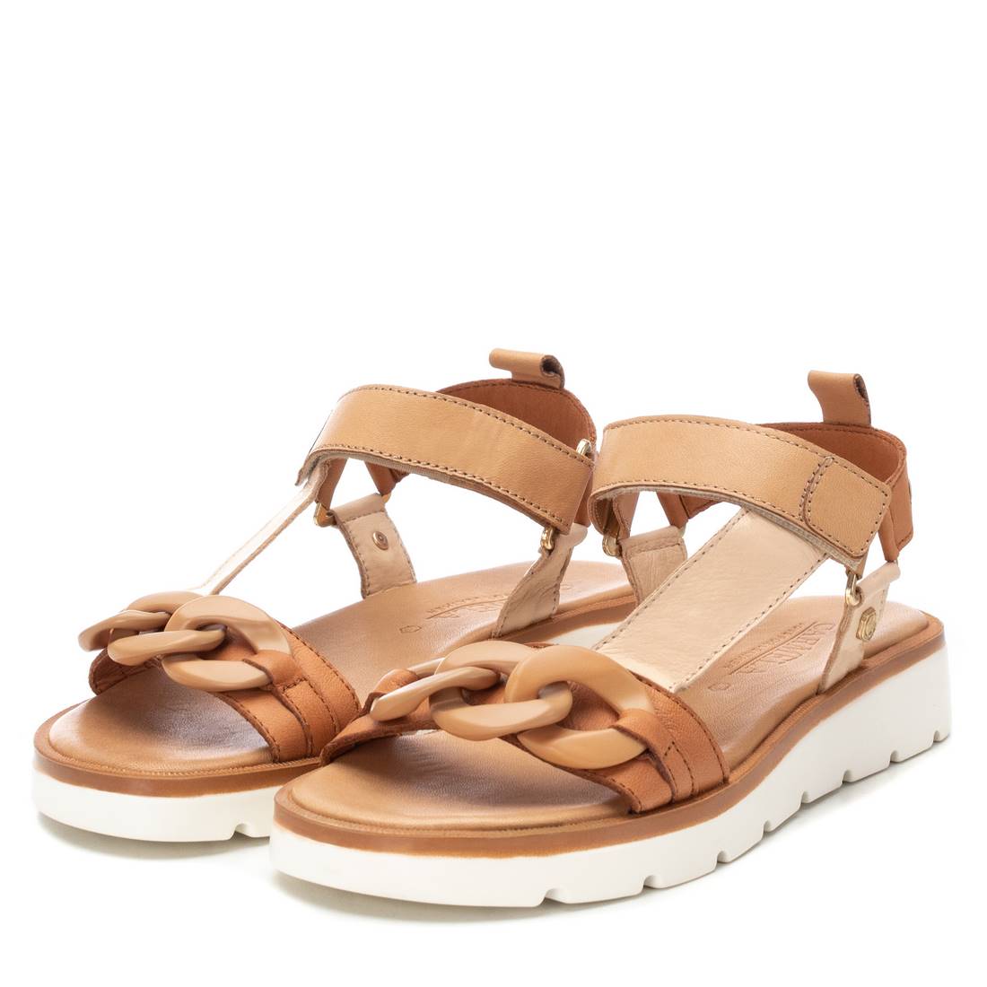 Carmela 16156202 sandale cuir marron talon plat