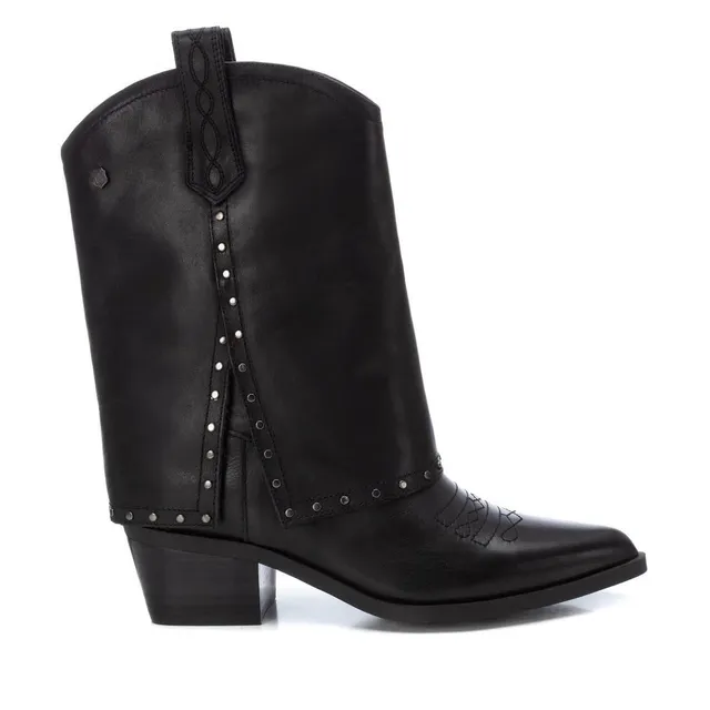 Carmela 16196101 bottine cuir noir cowboy