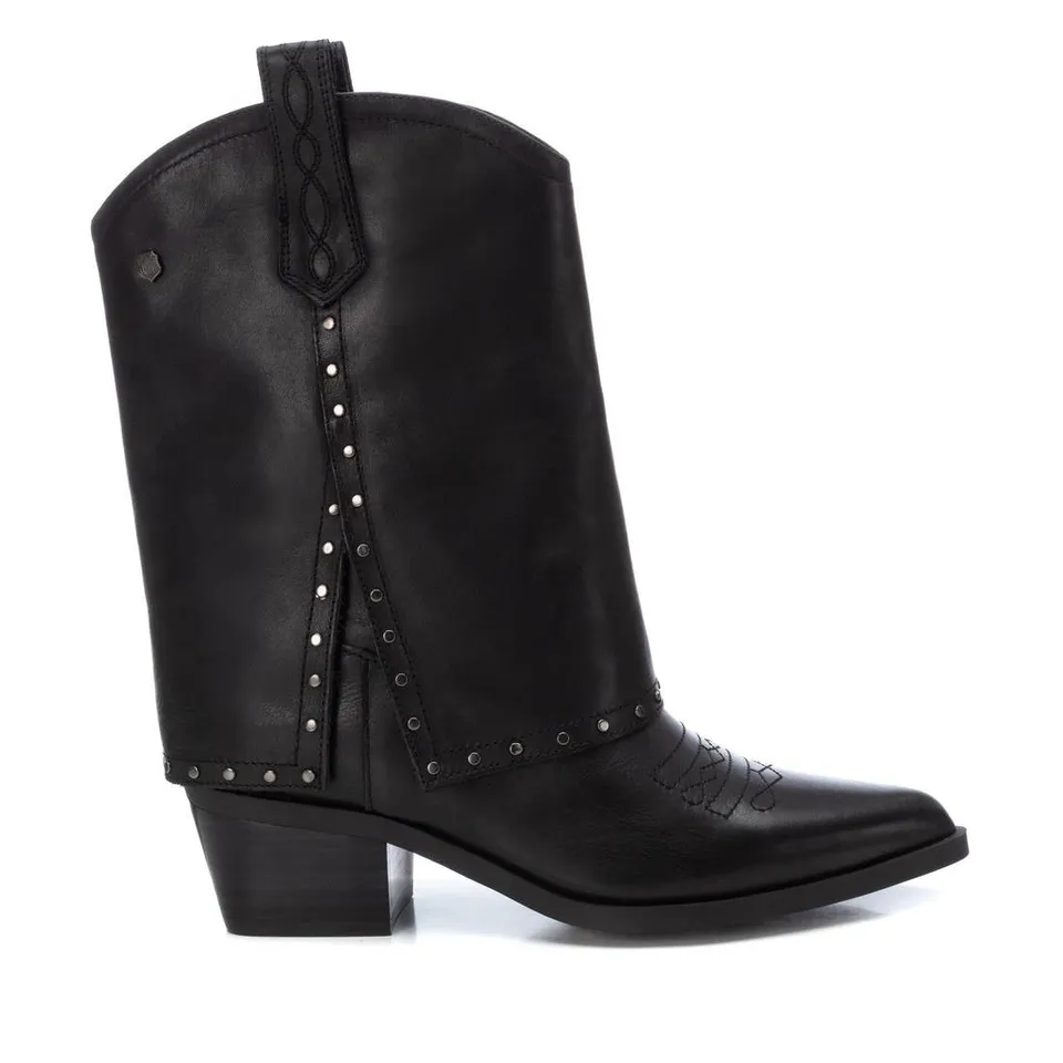 Carmela 16196101 bottine cuir noir cowboy