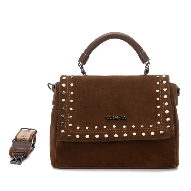 Carmela 18623501 sac bandoulière camel cuir suédé