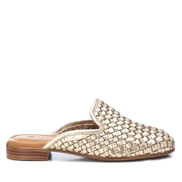 Carmela 16127304 mules cuir doré tressé femme