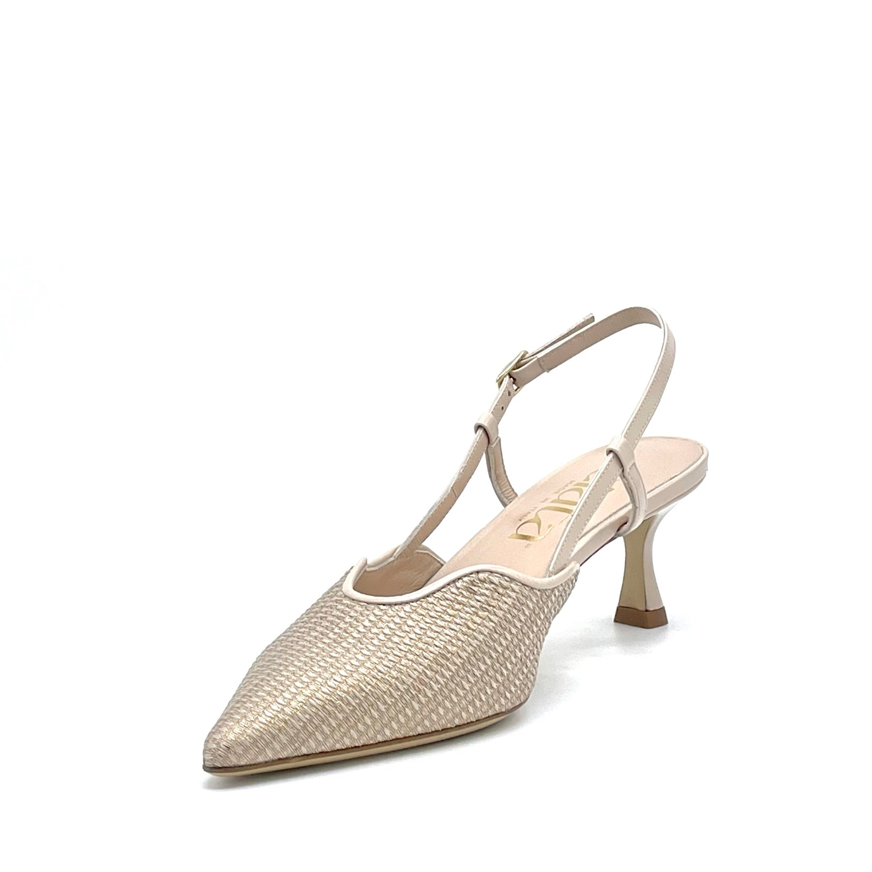 Elata 15110 slingbacks laminé sable talon 5,5 cm
