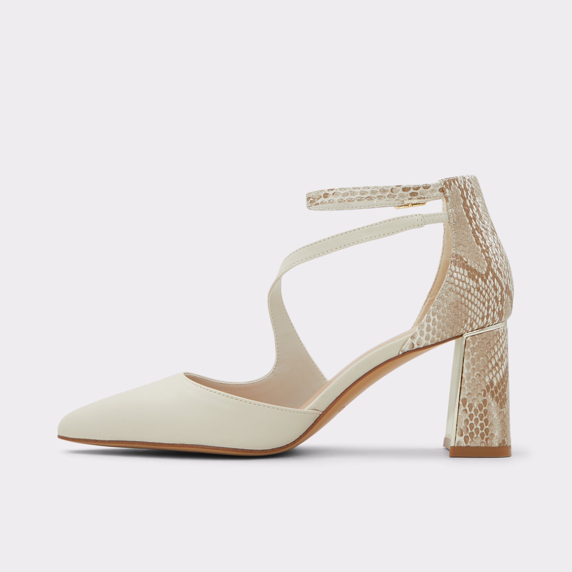 ALDO Annodar escarpins talon bloc blanc