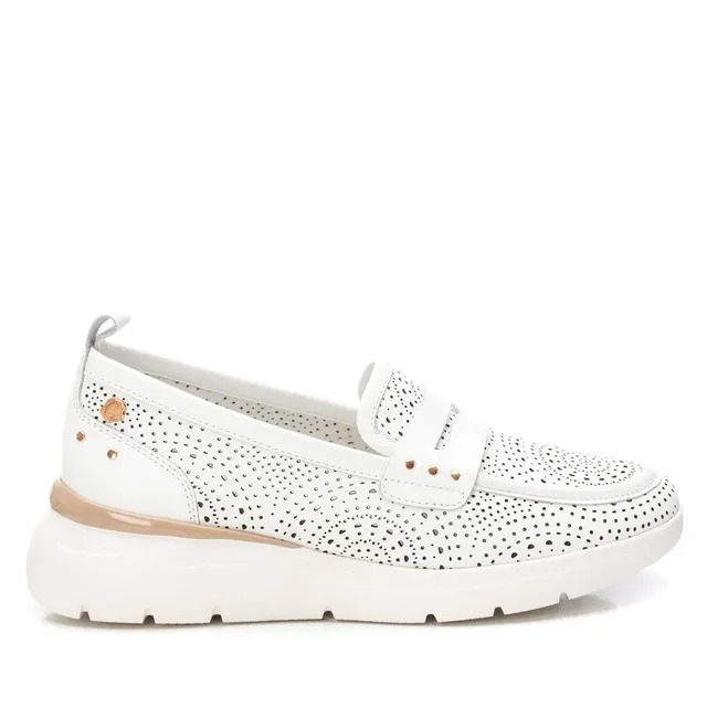 Carmela 16227503 mocassin femme blanc cuir plat
