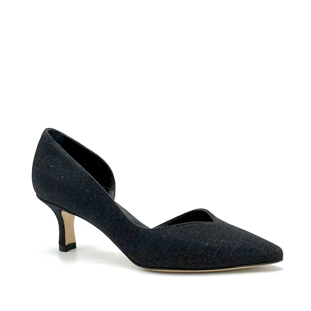 ELATA 12151_2 escarpins laminé noir talon 5,5 cm