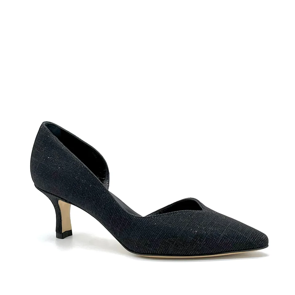 ELATA 12151_2 escarpins laminé noir talon 5,5 cm