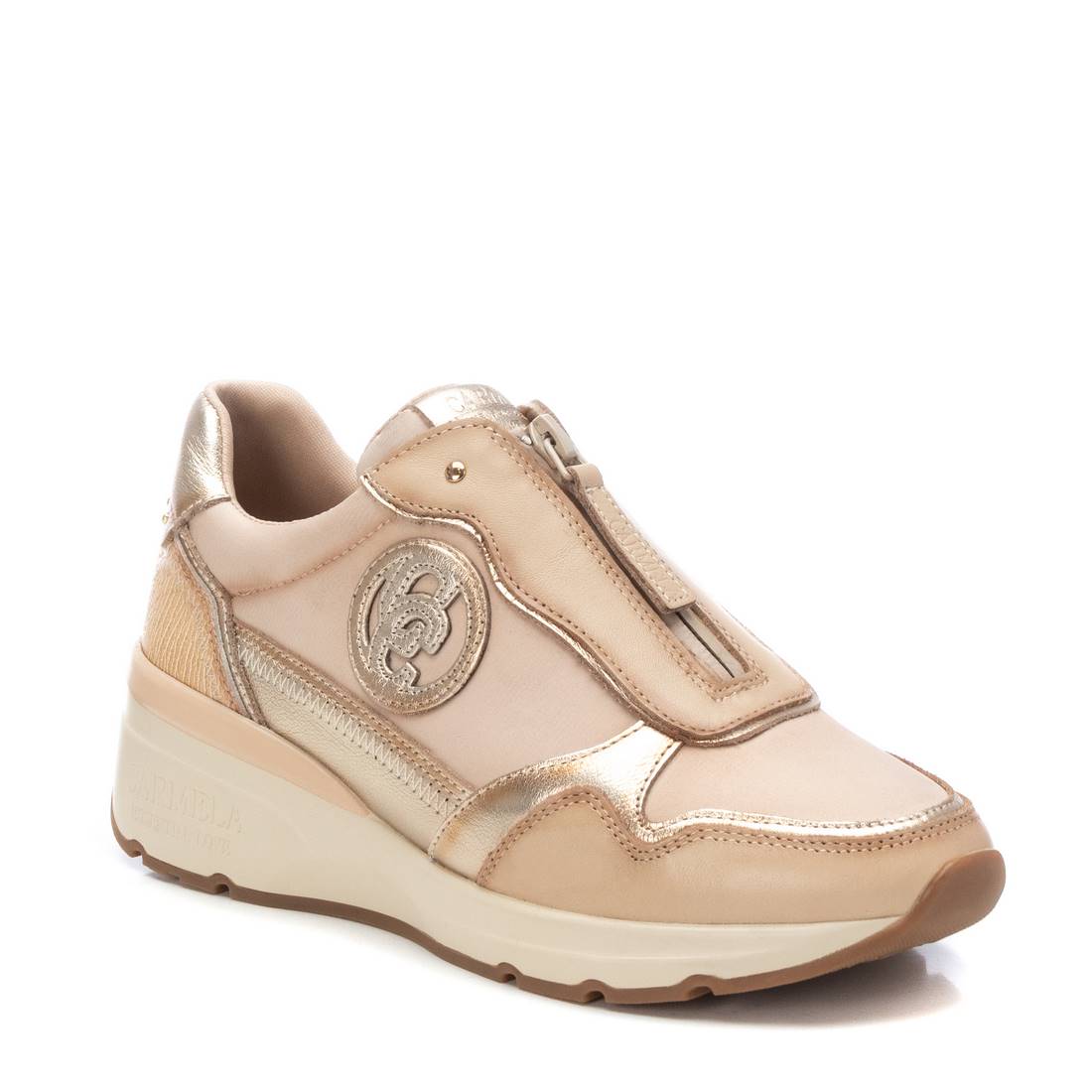 Carmela 16183003 basket cuir blanche plateforme