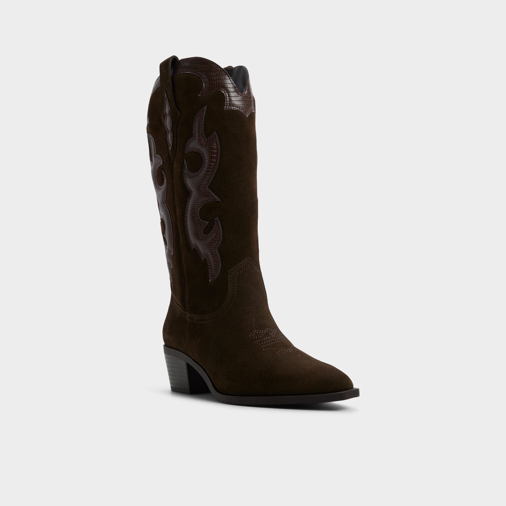 ALDO Ybe bottes western daim talon bloc