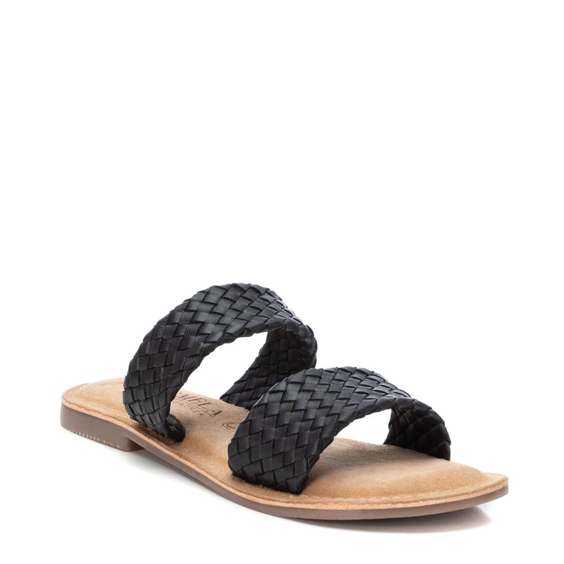 Carmela 16164603 sandales cuir noir plates