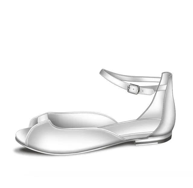 Dessine Moi Un Soulier Charlotte plate sandale à personnaliser