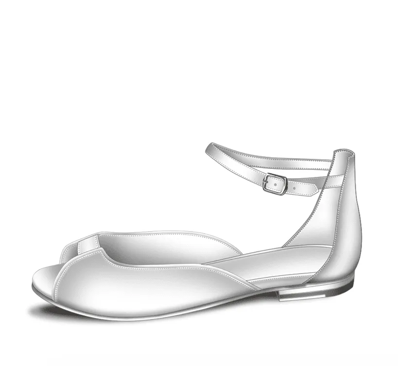 Dessine Moi Un Soulier Charlotte plate sandale à personnaliser