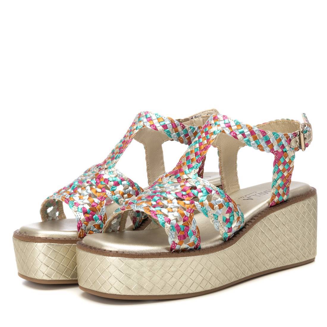 Carmela 16223106 sandale femme multicolore cuir compensée