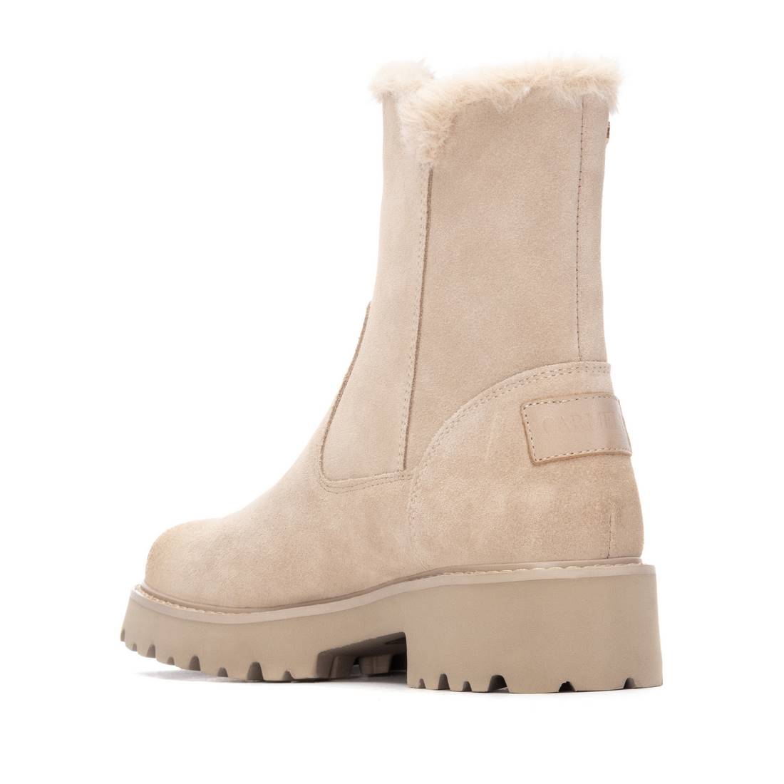 Carmela 16271803 bottines plates marron suède fourrées