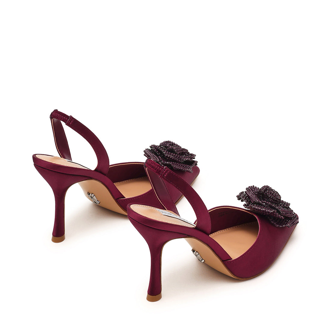 Steve Madden Lysandra sandales bordeaux satin talon 10 cm