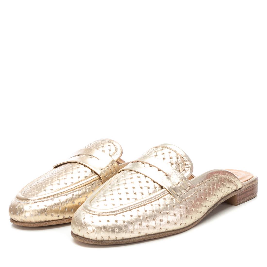 Carmela 16155905 sabot cuir doré tressé