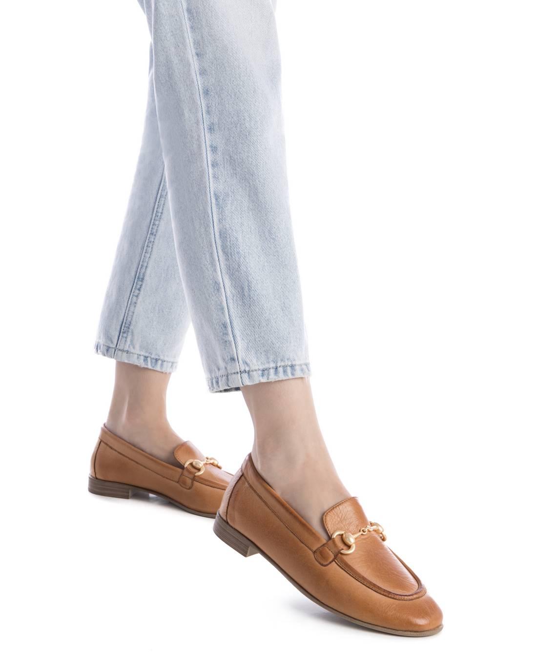 Carmela 16237202 mocassins cuir camel semelle antiglisse