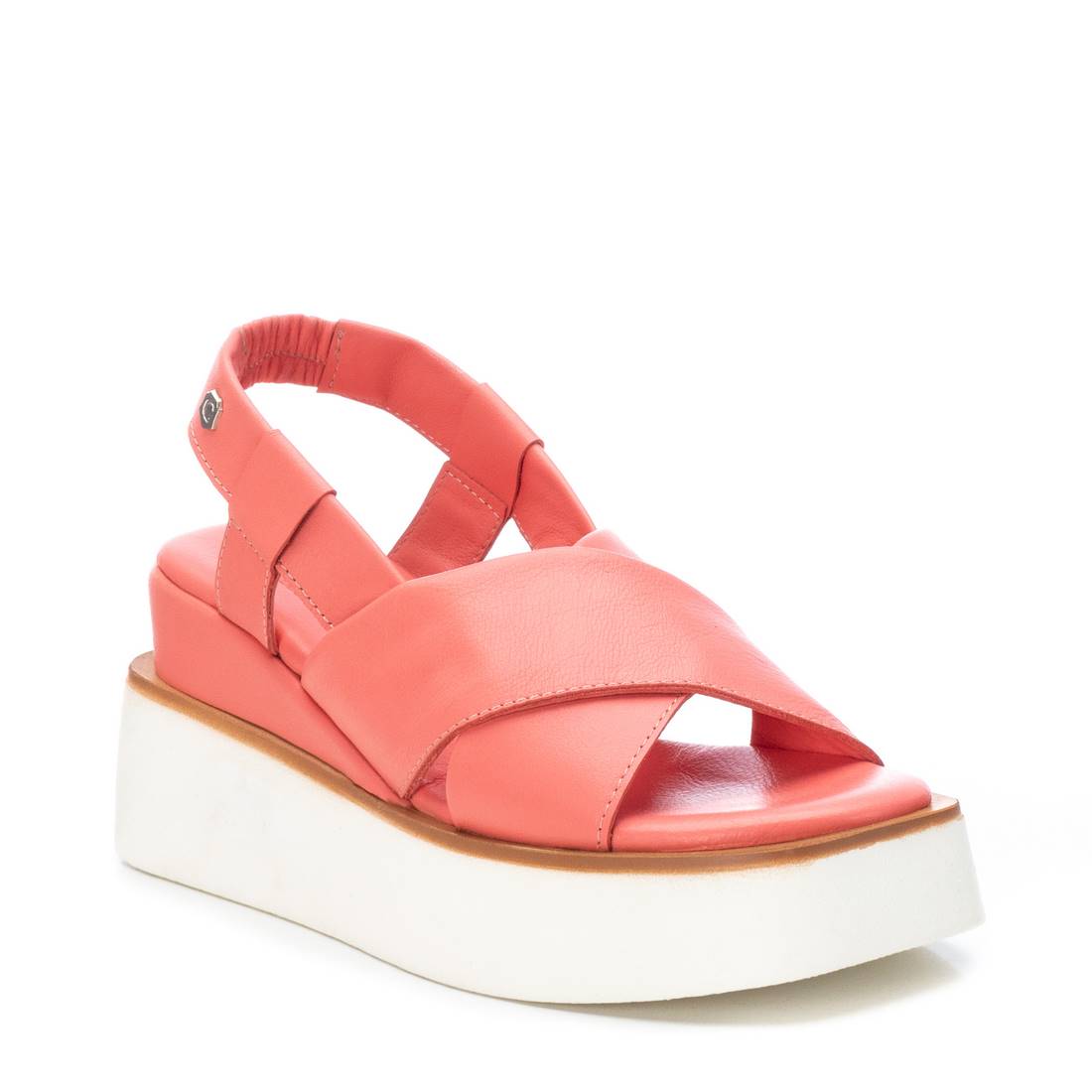 Carmela 16078702 sandale compensée femme rouge cuir 8 cm
