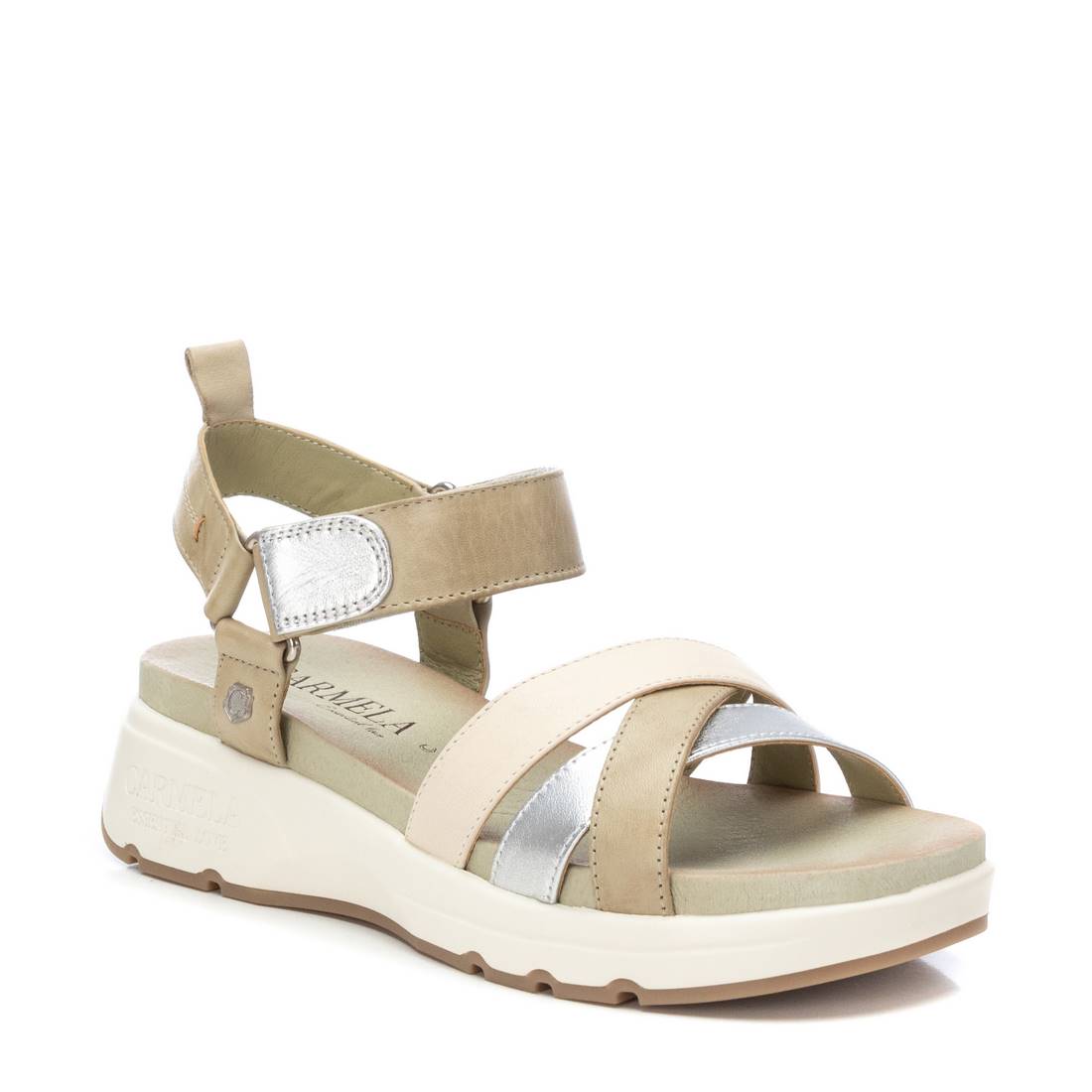 Carmela 16148002 sandale cuir verte velcro