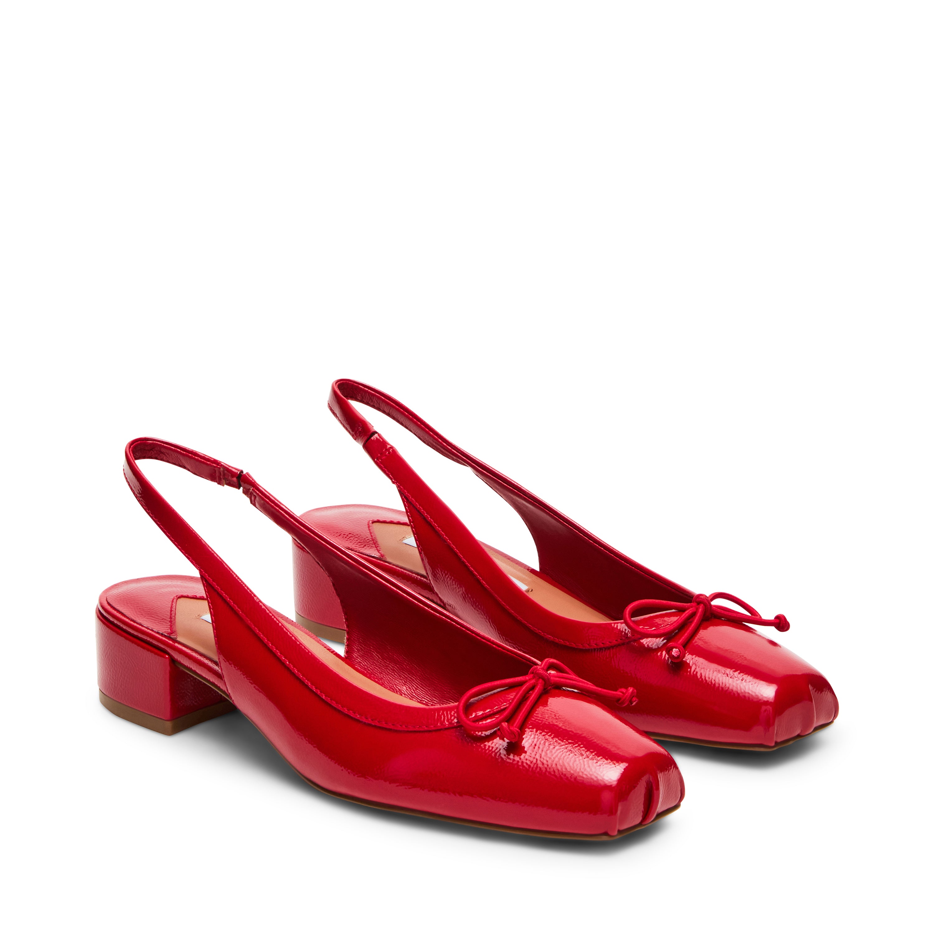 Steve Madden Loved ballerines rouge verni froissé