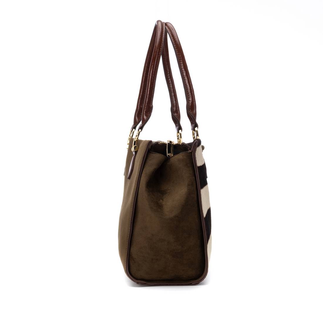 Carmela 18618503 sac textile kaki fermeture zippée