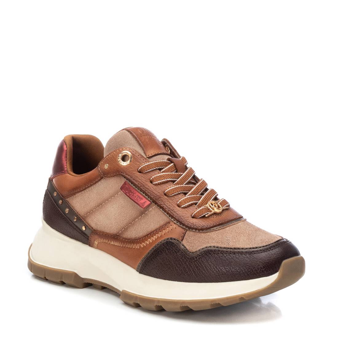 Carmela 16182701 sneakers cuir marron lacets femme