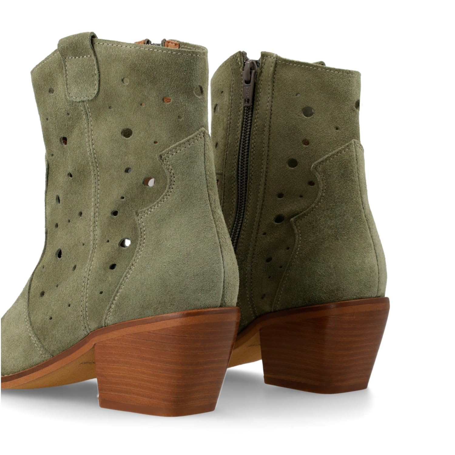 Lodi Porturi bottines vertes femme cuir