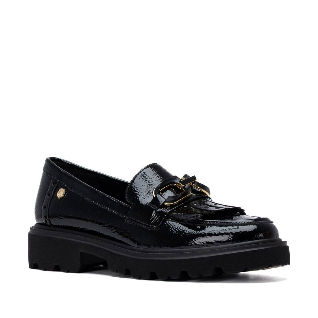 Carmela 16436901 mocassin femme noir talon bas