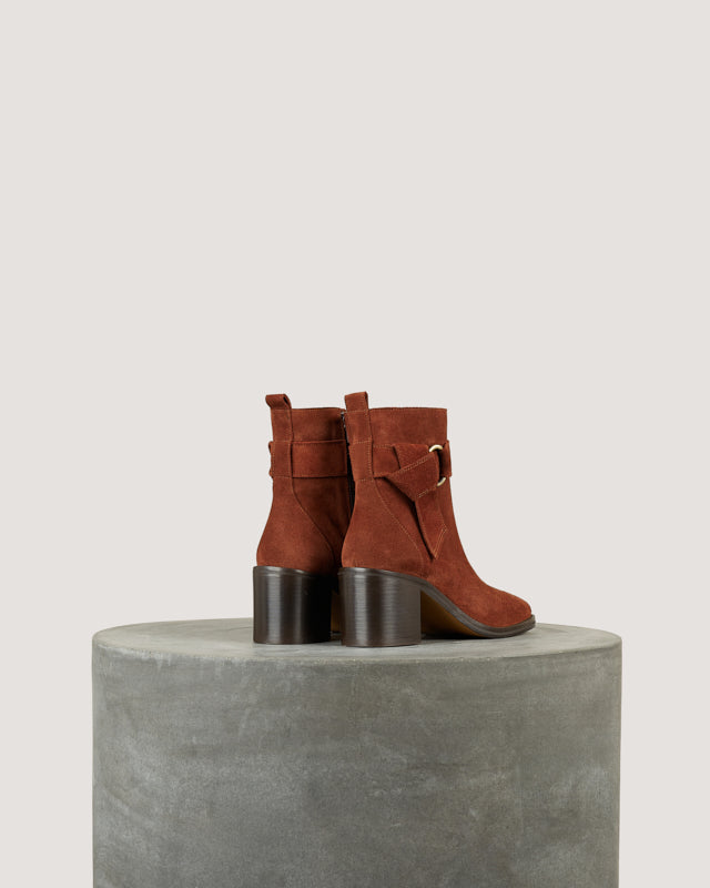 Tila March LEA bottine cuir prune talon 6 cm