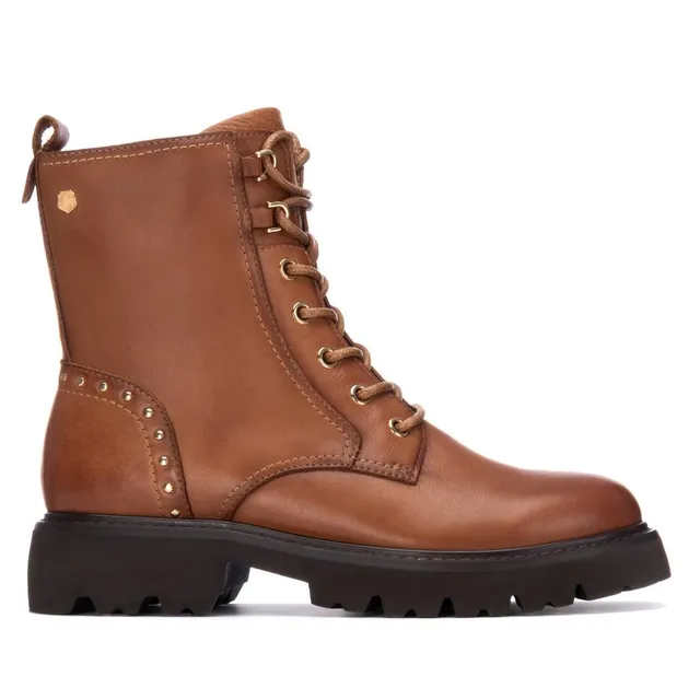 Carmela 16269001 bottine cuir camel talon lacets