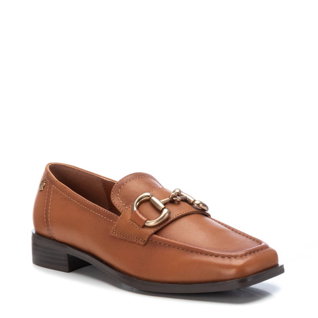 Carmela 16123401 mocassin cuir marron bout carré