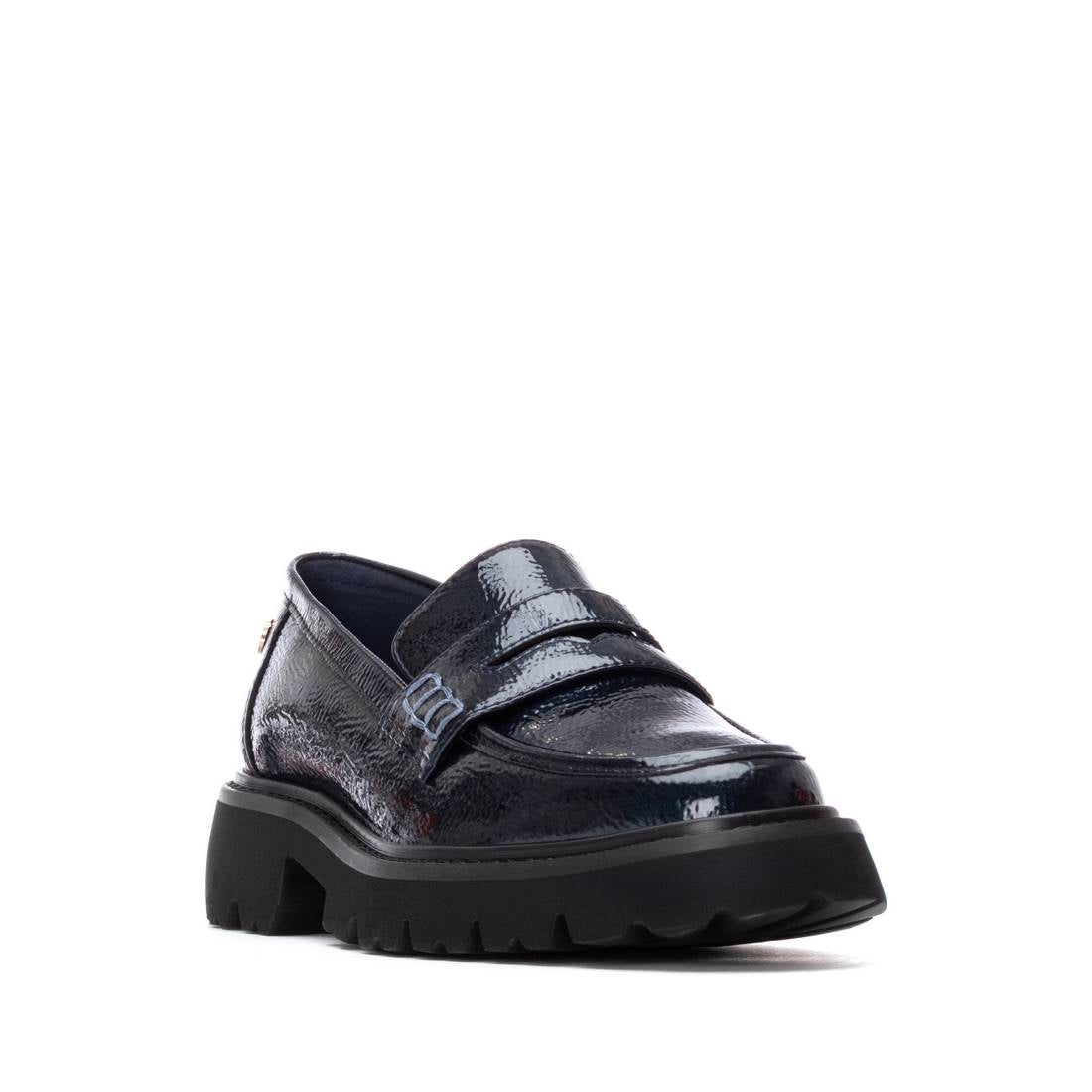 Carmela 16255103 mocassins vernis femme bleu