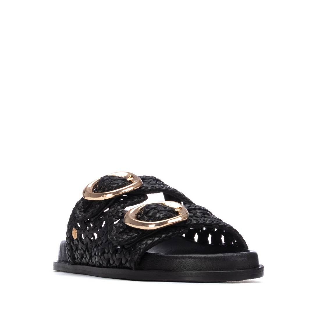 Carmela 16305801 sandales femme noir cuir picot
