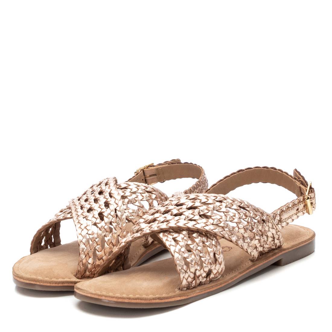 Carmela 16164501 sandales cuir femme doré plat