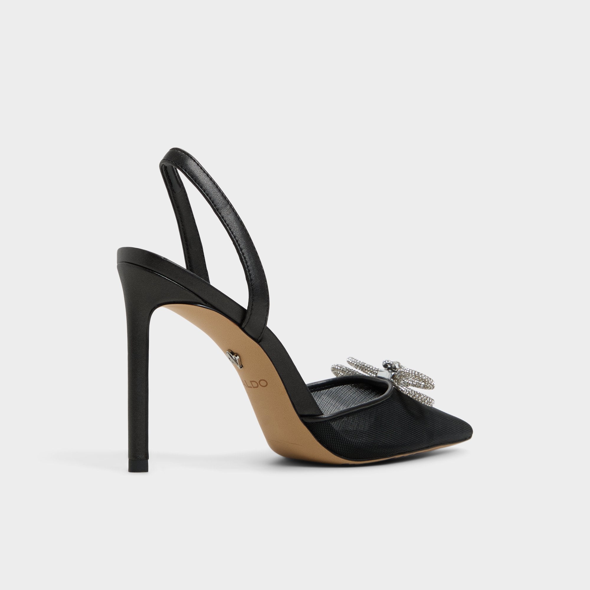 ALDO Addie escarpins noir noeud strass bout pointu
