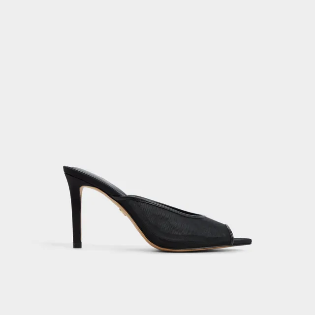 ALDO Elennah mules à talon noir mesh